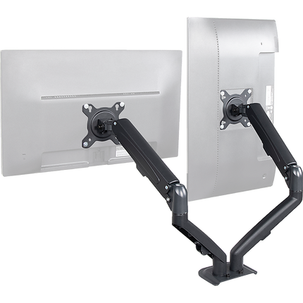 Dual Screen Gas-strut Monitor Stand Mount Desktop Bracket for LED/LC