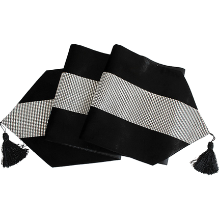 72" Velvet Table Runner + Dining Placemats Table Place Mats Decor