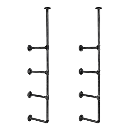 Wall Shelves Display Bookshelf Industrial DIY Pipe Shelf Rustic Brackets