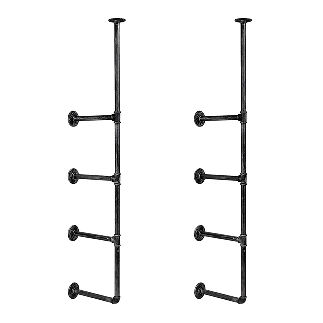 Wall Shelves Display Bookshelf Industrial DIY Pipe Shelf Rustic Brackets