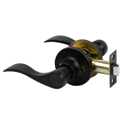 Door Handle Set Lever Passage Function Black