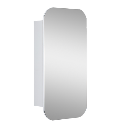 Rectangle Wall Hung Bathroom Mirror Shaving Cabinet Vanity Matte White
