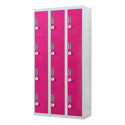 12-Door Locker for Office Gym Shed School Home Storage - 3-Digit Combination Lock