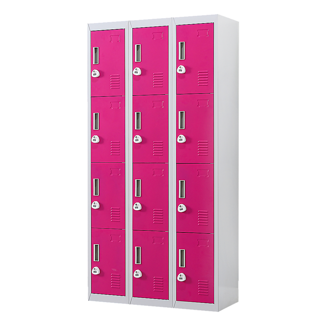 12-Door Locker for Office Gym Shed School Home Storage - 3-Digit Combination Lock