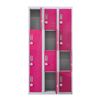 12-Door Locker for Office Gym Shed School Home Storage - 3-Digit Combination Lock