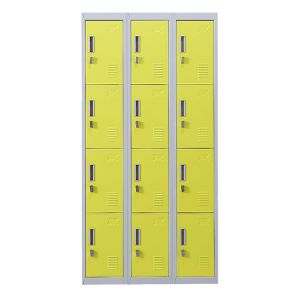 12-Door Locker for Office Gym Shed School Home Storage - Padlock-operated