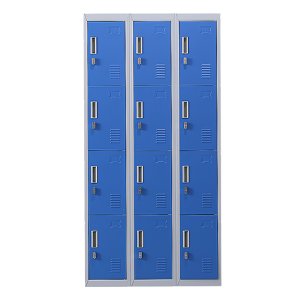 12-Door Locker for Office Gym Shed School Home Storage - Padlock-operated