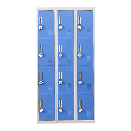 12-Door Locker for Office Gym Shed School Home Storage - 4-Digit Combination Lock
