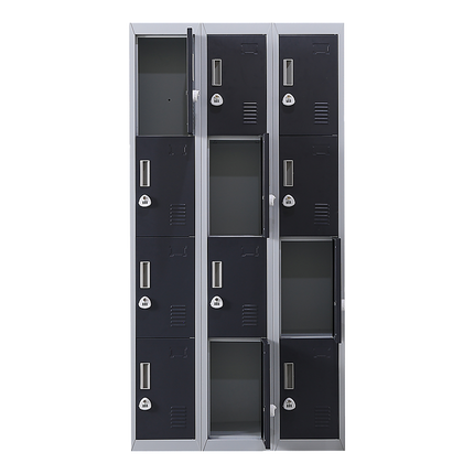12-Door Locker for Office Gym Shed School Home Storage - 3-Digit Combination Lock