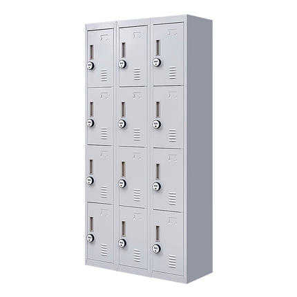 12-Door Locker for Office Gym Shed School Home Storage - 4-Digit Combination Lock