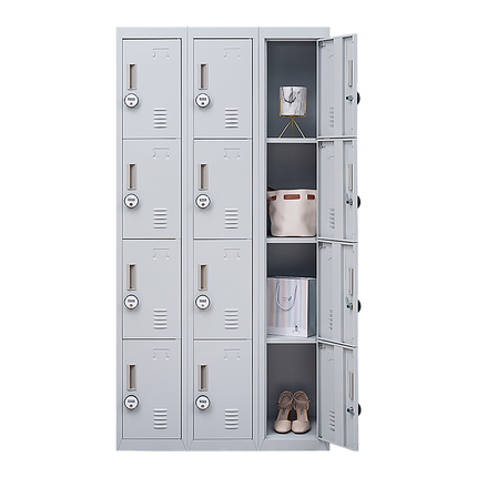 12-Door Locker for Office Gym Shed School Home Storage - 4-Digit Combination Lock