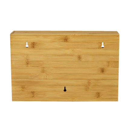 3 Grids Bamboo Food Wrap Dispenser Cutter Foil Cling Film Storage Holder Box Kitchen