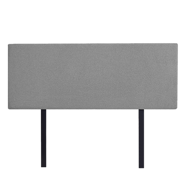 Linen Fabric Double Bed Deluxe Headboard Bedhead - Night Ash