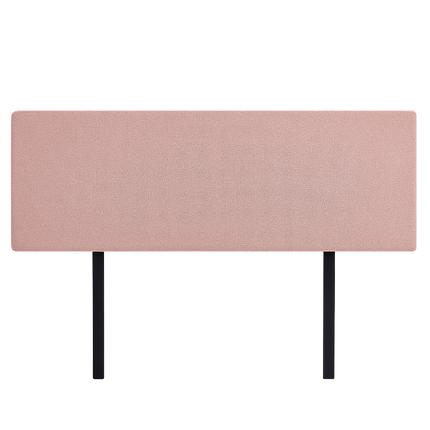 Linen Fabric King Bed Deluxe Headboard Bedhead - Pale Pink