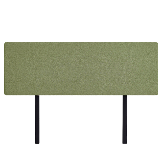 Linen Fabric King Bed Deluxe Headboard Bedhead - Olive Green