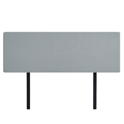 Linen Fabric King Bed Deluxe Headboard Bedhead - Stone Grey