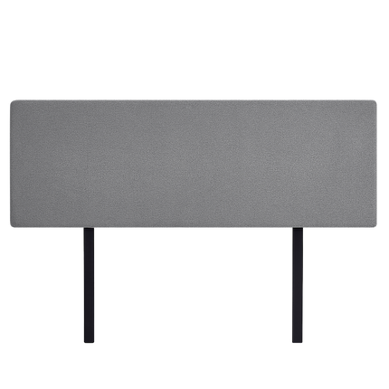 Linen Fabric King Bed Deluxe Headboard Bedhead - Night Ash