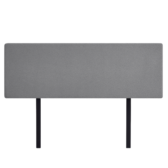 Linen Fabric King Bed Deluxe Headboard Bedhead - Night Ash