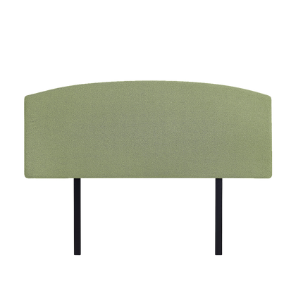 Linen Fabric Double Bed Curved Headboard Bedhead - Olive Green