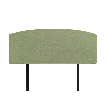 Linen Fabric Queen Bed Curved Headboard Bedhead - Olive Green