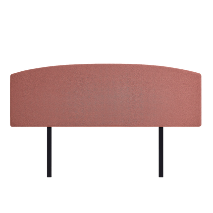 Linen Fabric King Bed Curved Headboard Bedhead - Pearl Copper Brown