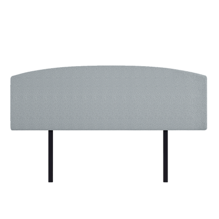 Linen Fabric King Bed Curved Headboard Bedhead - Stone Grey