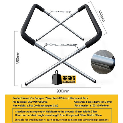 2x Fender Work Bench Panel Stand Curved Legs Panel Repair Beating Spray Painting