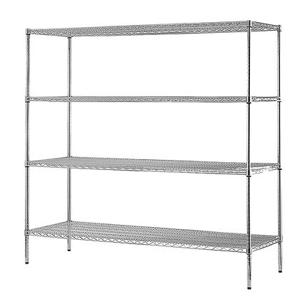 Modular Wire Storage Shelf 1500 x 450 x 1800mm Steel Shelving