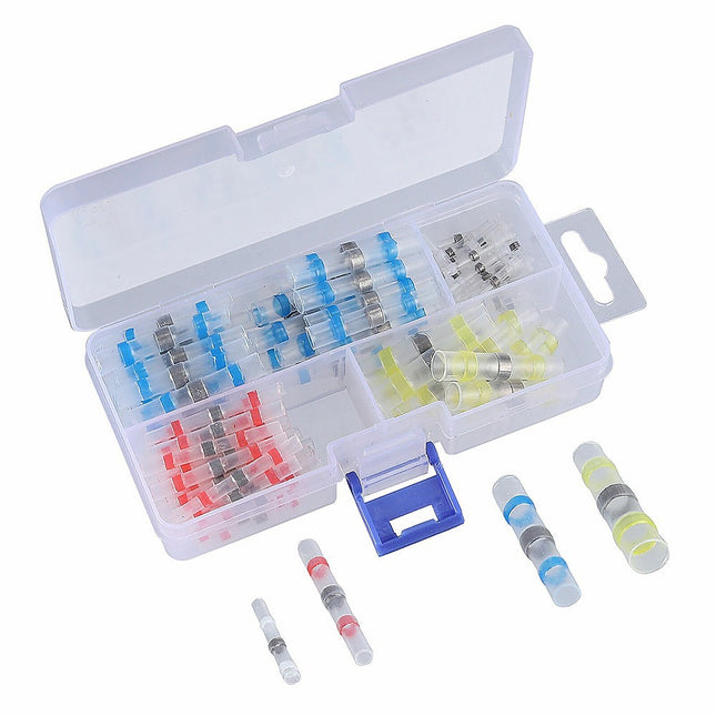 630pc Set Mixed Heat Shring Solder Seal Butt Wire Connectors Tubing Sleeving