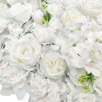 Artificial Flower Wall Backdrop Panel 40cm X 60cm Mixed Whites