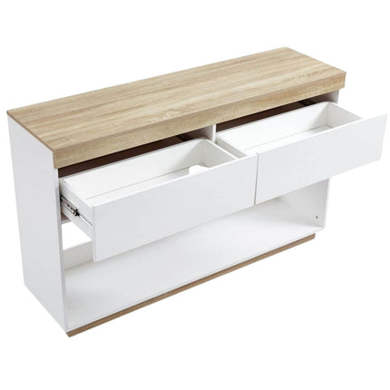 Aiden Coastal White Oak Hallway Table