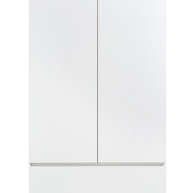 Aiden Industrial Contemporary White Oak Wardrobe