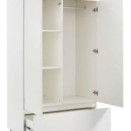 Aiden Industrial Contemporary White Oak Wardrobe