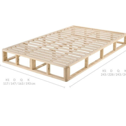 Kurt Wooden Platform Bed Frame Base Double