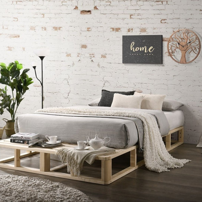 Kurt Wooden Platform Bed Frame Base Queen