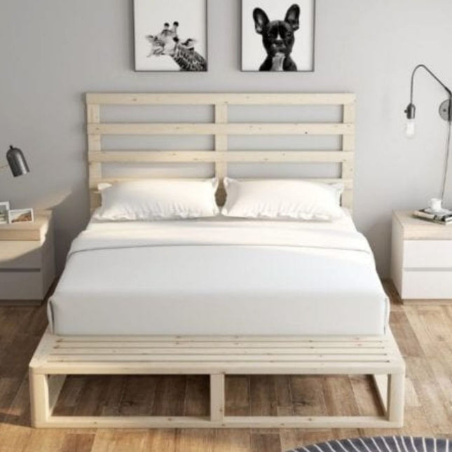 Industrial Coastal Pallet Bed Frame Bed Base Double