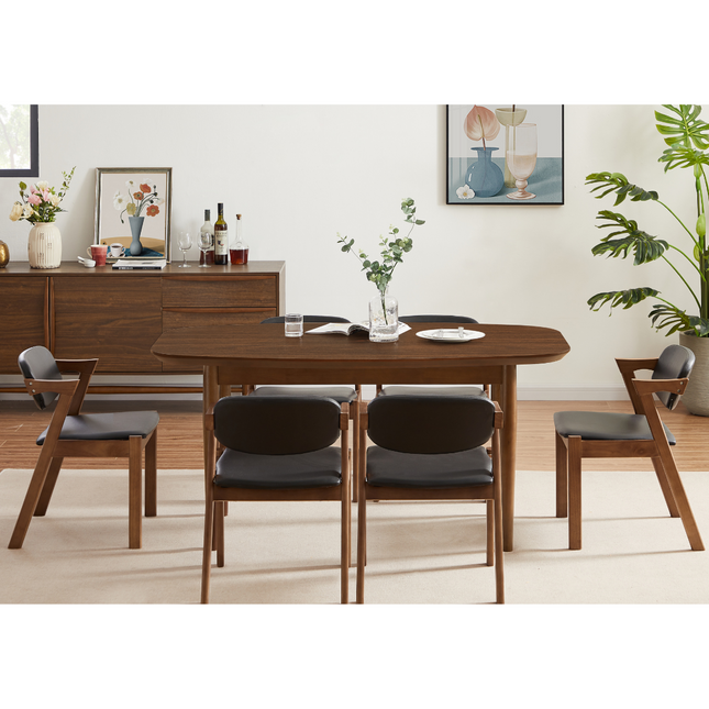 Pierre Walnut 140cm Dining Table