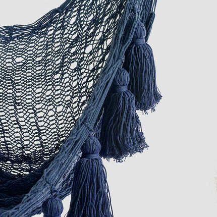 Deluxe Extra Large Mexican Hammock Chair in Outdoor Cotton Colour Blue