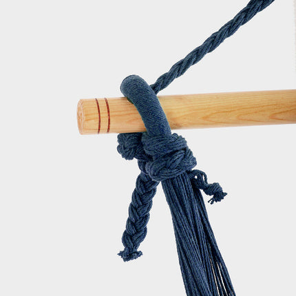 Deluxe Extra Large Mexican Hammock Chair in Outdoor Cotton Colour Blue