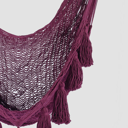 Deluxe Extra Large Mexican Hammock Chair in Outdoor Cotton Colour Maroon