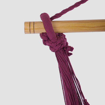 Deluxe Extra Large Mexican Hammock Chair in Outdoor Cotton Colour Maroon