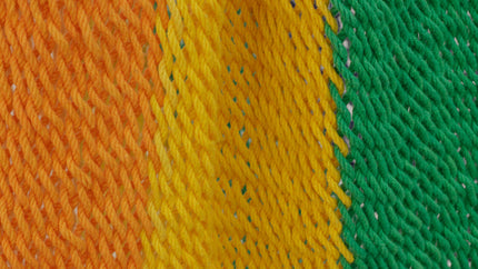 Mayan Legacy Extra Large Outdoor Cotton Mexican Hammock Chair in Rainbow Colour