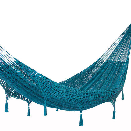 Mayan Legacy King Size Deluxe Outdoor Cotton Mexican Hammock in Bondi Colour