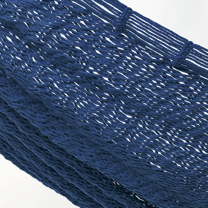 Mayan Legacy King Size Outdoor Cotton Mexican Hammock in Blue Colour