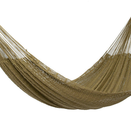 Mayan Legacy King Size Outdoor Cotton Mexican Hammock in Cedar Colour