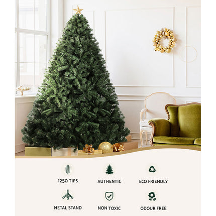 Jingle Jollys Christmas Tree 2.1M Xmas Trees Decorations Green 1250 Tips