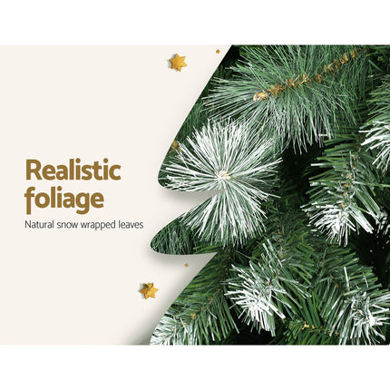 Jingle Jollys 2.7M Christmas Tree with Pine Needle Snow Wrap Xmas Tree 1765 Tips