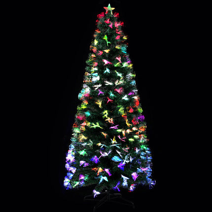Jingle Jollys Christmas Tree 2.1M 7FT LED Xmas Multi Colour Lights Optic Fibre