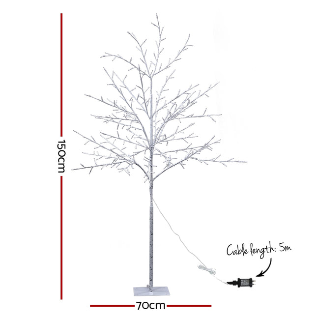 Jingle Jollys Christmas Tree 1.5M 304 LED Trees With Lights Warm White