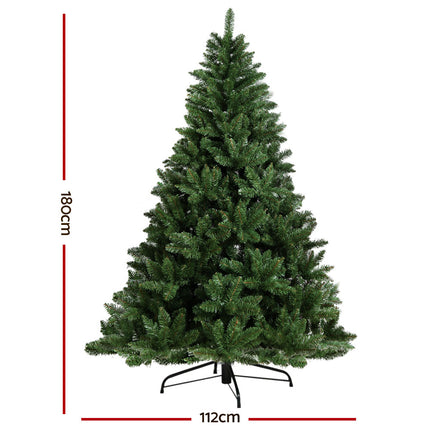 Jingle Jollys Christmas Tree 1.8M Xmas Trees Green Decorations 800 Tips